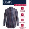 imageChaps Mens Long Sleeve ButtonDown Shirt  Classic Woven WrinkleResistant Formal Collared Shirt for Men Sizes SXXLEstate Blue