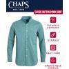 imageChaps Mens Long Sleeve ButtonDown Shirt  Classic Woven WrinkleResistant Formal Collared Shirt for Men Sizes SXXLLight Sage