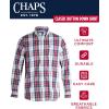 imageChaps Mens Long Sleeve ButtonDown Shirt  Classic Woven WrinkleResistant Formal Collared Shirt for Men Sizes SXXLMerlot