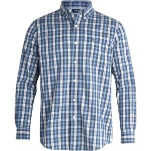 imageChaps Mens Long Sleeve ButtonDown Shirt  Classic Woven WrinkleResistant Formal Collared Shirt for Men Sizes SXXLSailor Blue