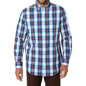 imageChaps Mens Long Sleeve ButtonDown Shirt  Classic Woven WrinkleResistant Formal Collared Shirt for Men Sizes SXXLWhite Sand