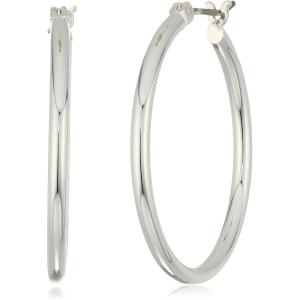 imageChaps Womens 25Mm Round Clickit Hoop Earrings Silver