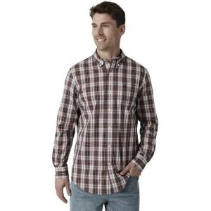 imageChaps Mens Button Down Shirt  Stretch Long Sleeve Collared Shirt for Men WrinkleResistant Sustainable XSXL Medium Red Clay
