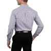 imageChaps Regular Fit Long Sleeve Button Down Dress Shirts for Men  Wrinkle Free Long Sleeve Shirt Mens FormalMaroon and Lt Blue Plaid
