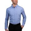 imageChaps Slim Fit Long Sleeve Button Down Dress Shirts for Men  Wrinkle Free Long Sleeve Shirt Mens FormalBlue  Check