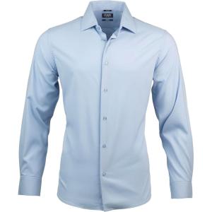 imageChaps Slim Fit Long Sleeve Button Down Dress Shirts for Men  Wrinkle Free Long Sleeve Shirt Mens FormalLight Blue