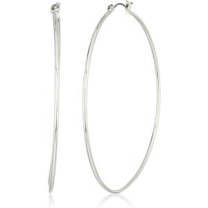 imageChaps Womens 68Mm Shiny Clickit Hoop Earrings Silver