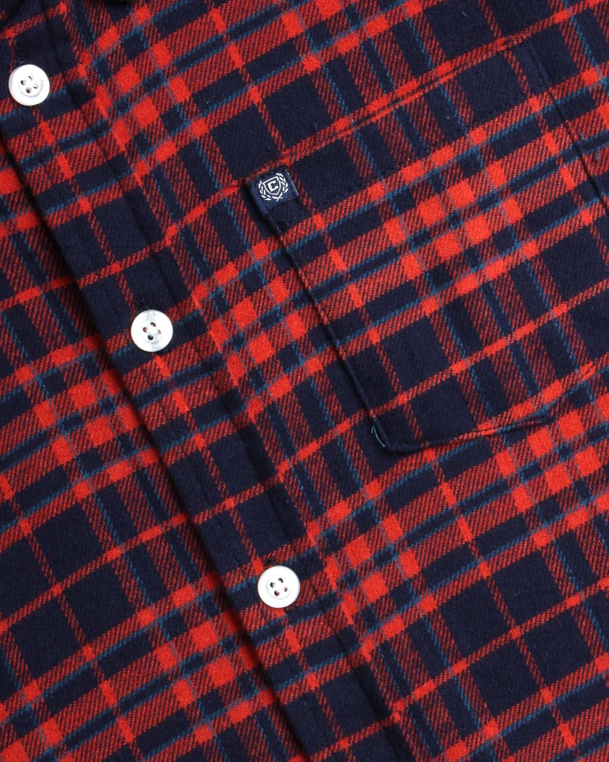 imageChaps Boys Shirt  Casual Long Sleeve Button Down Flannel Collared Shirt  Plaid Flannel Shirt for Boys SXLHot Sauce
