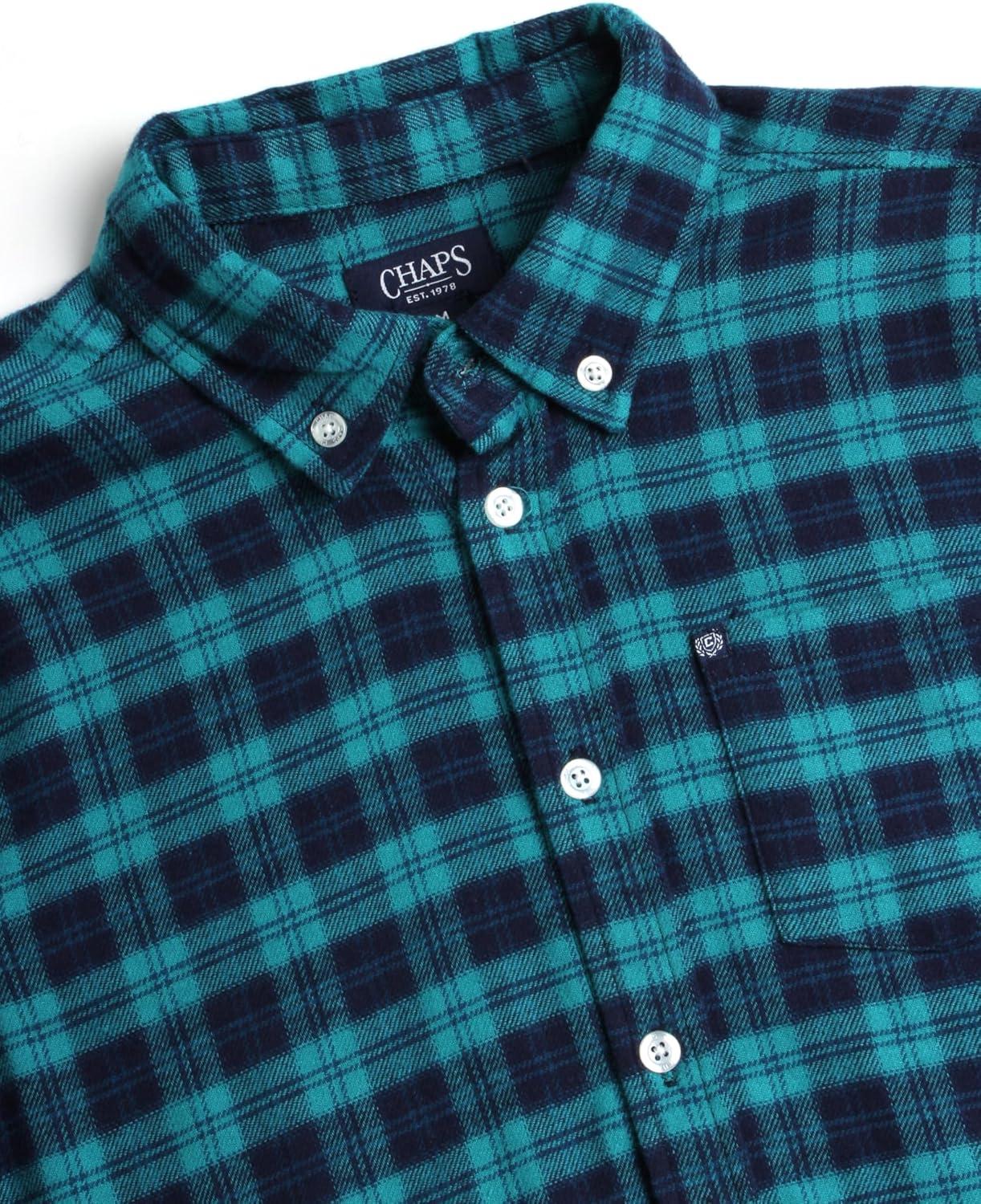 imageChaps Boys Shirt  Casual Long Sleeve Button Down Flannel Collared Shirt  Plaid Flannel Shirt for Boys SXLWaterdrop
