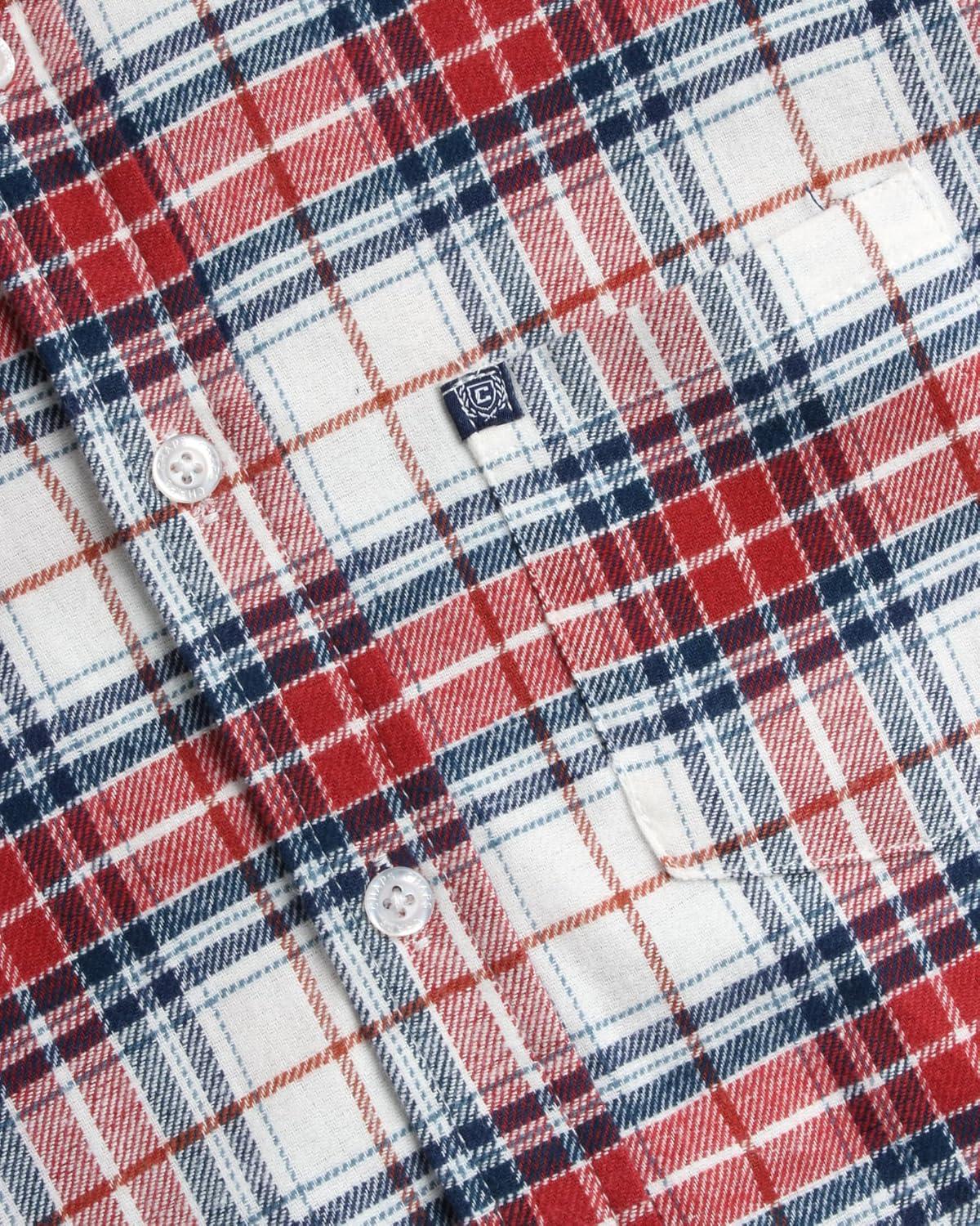 imageChaps Boys Shirt  Casual Long Sleeve Button Down Flannel Collared Shirt  Plaid Flannel Shirt for Boys SXLWhite Sand