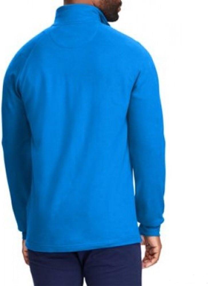 imageChaps Mens ClassicFit Cool Max Stretch QuarterZip Sweater Bright Imperial Blue Medium