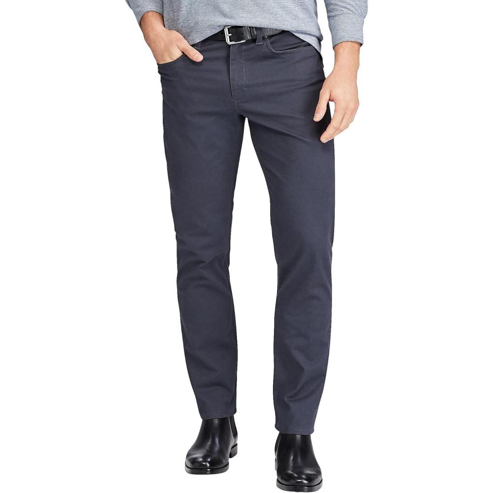 imageChaps Mens Solid Stretch Twill Pants 34W x 32L Camp Grey