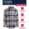 imageChaps Boys Shirt  Casual Long Sleeve Button Down Flannel Collared Shirt  Plaid Flannel Shirt for Boys SXLSailor Blue