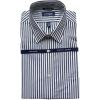 imageChaps Mens Classic Fit Stripe Dress Shirt Onyx 165 3637