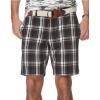imageChaps by Ralph Lauren Mens Lead Table Poplin Flat Front Plaid Shorts 32 Black