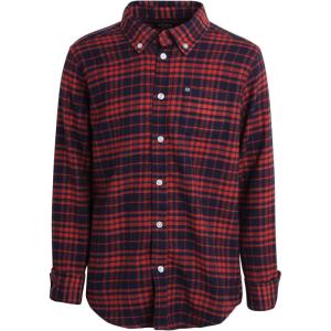 imageChaps Boys Shirt  Casual Long Sleeve Button Down Flannel Collared Shirt  Plaid Flannel Shirt for Boys SXLHot Sauce