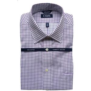 imageChaps Mens Classic Fit Plaid Dress Shirt Purple 15 3233