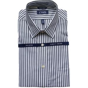 imageChaps Mens Classic Fit Stripe Dress Shirt Onyx 165 3637