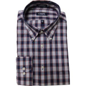 imageChaps Mens ClassicFit Broadcloth ButtonDown Collar Navy Dress Shirt 17 3233