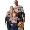 imageChaps Mens Crewneck Family Holiday Christmas Sweater US Alpha XXLarge Regular Regular Gray