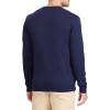 imageChaps Mens Pique Stitch Crew Neck Sweater Navy S