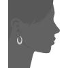 imageChaps Womens Silvertone Hammered Click Top Hoop Earrings 25mm
