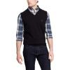 imageChaps Mens Classic Fit VNeck Sweater Vest Polo Black L