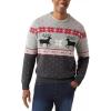 imageChaps Mens Crewneck Family Holiday Christmas Sweater US Alpha XXLarge Regular Regular Gray