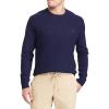 imageChaps Mens Pique Stitch Crew Neck Sweater Navy S