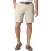 imageMens Washed Twill Chino Flat Front Shorts Khaki 42