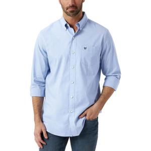 imageChaps Mens Easy Care ButtonDown Shirt US Alpha Large Regular Regular Blue