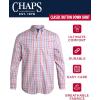 imageChaps Mens Button Down Shirt  Long Sleeve Collared Shirt for Men WrinkleResistant Sustainable S2XLBluePink Plaid