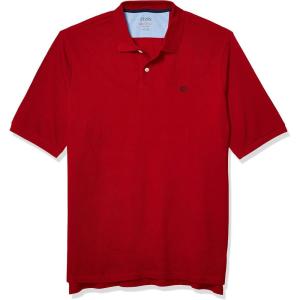 imageChaps Mens Classic Fit Cotton Mesh Everyday Polo ShirtPark Avenue Red