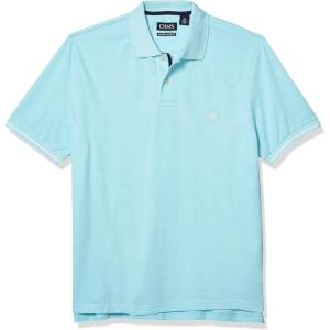 imageChaps Mens Classic Fit Short Sleeve Cotton Birdsye Polo Shirt Seasonal CLight Blue