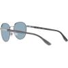 imageChaps Womens Cp4006 Oval SunglassesShiny GunmetalLight Blue Mirrored