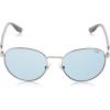 imageChaps Womens Cp4006 Oval SunglassesShiny GunmetalLight Blue Mirrored