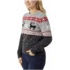 imageChaps Womens Crewneck Family Holiday Christmas Sweater US Alpha Large Regular Regular Gray