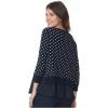 imageChaps Womens Petite MockLayer PolkaDot Top Capri Navy Petite Medium
