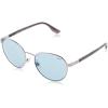 imageChaps Womens Cp4006 Oval SunglassesShiny GunmetalLight Blue Mirrored