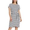 imageChaps Womens Short Sleeves Crewneck Knit DressBlackWhite