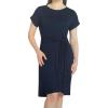 imageChaps Womens Short Sleeves Crewneck Knit DressNavy