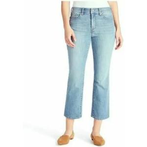 imageChaps Ladies Mid Rise Crop Kick Jeans US Numeric 4 Regular Regular Merren