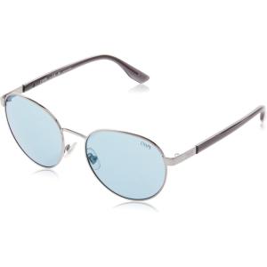 imageChaps Womens Cp4006 Oval SunglassesShiny GunmetalLight Blue Mirrored