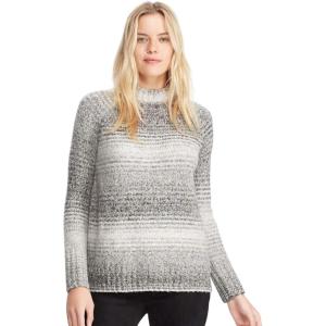imageChaps Womens Novelty Fashion Mockneck Pull Over Long Sleeve Sweater Grey Multi XXL