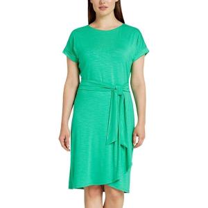 imageChaps Womens Short Sleeves Crewneck Knit DressGreen