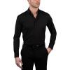 imageChaps Slim Fit Long Sleeve Button Down Dress Shirts for Men  Wrinkle Free Long Sleeve Shirt Mens Formal 4Way StretchBlack