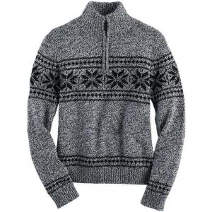 imageChaps Big Boys QuarterZip Sweater Black Fairisle XXSmall 45
