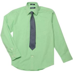 imageChaps Little Boys Dress Shirt and tieGreengage