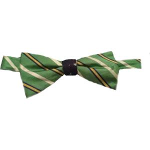 imageChaps Mens Reversible Habbard Sailboat Stripe Pretied Adjustable Bowtie TieGreen