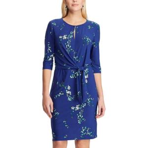 imageChaps Womens Floral TieFront Dress Hydrangea Medium